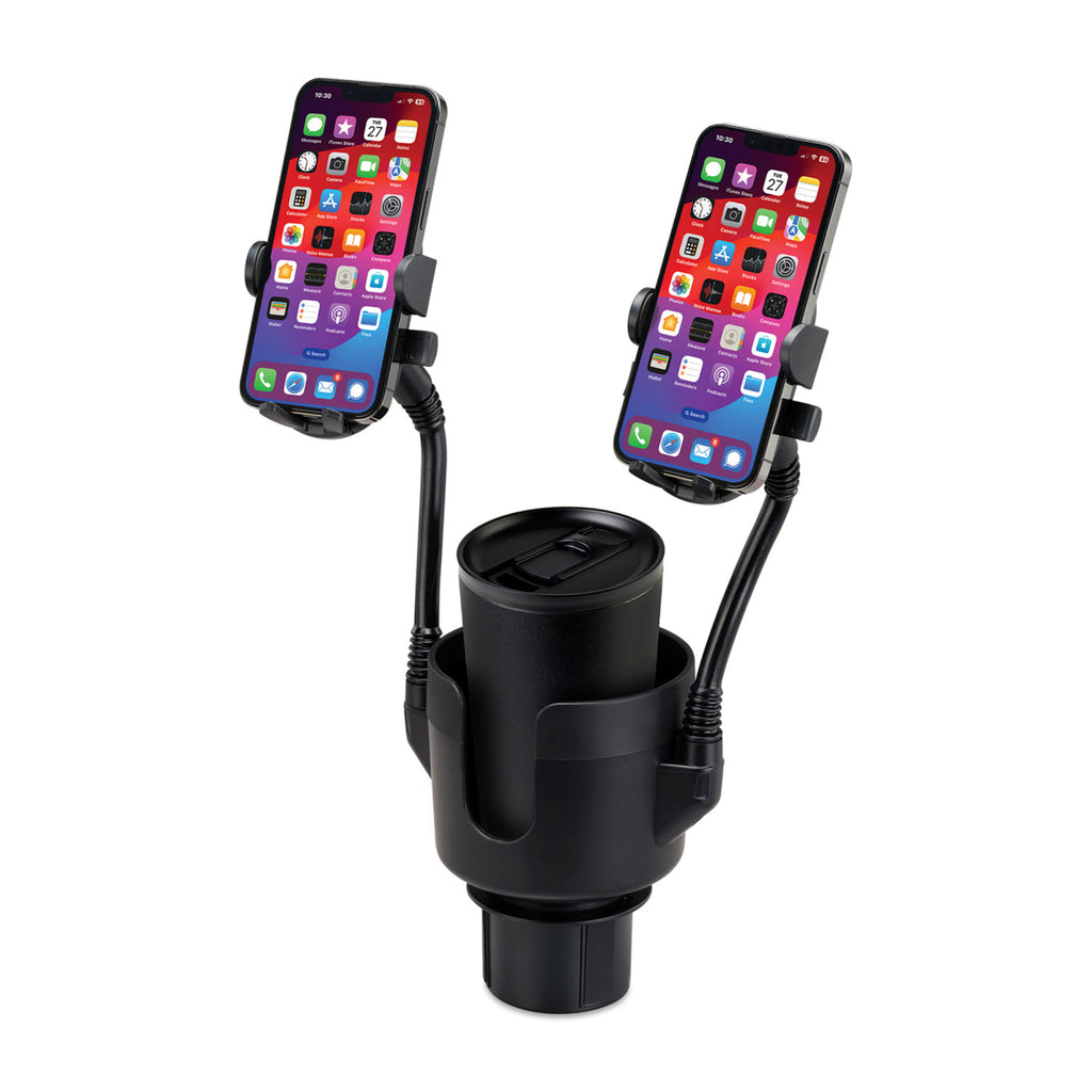 iLive Cup Holder Mount for Two Phones - Black - View 3