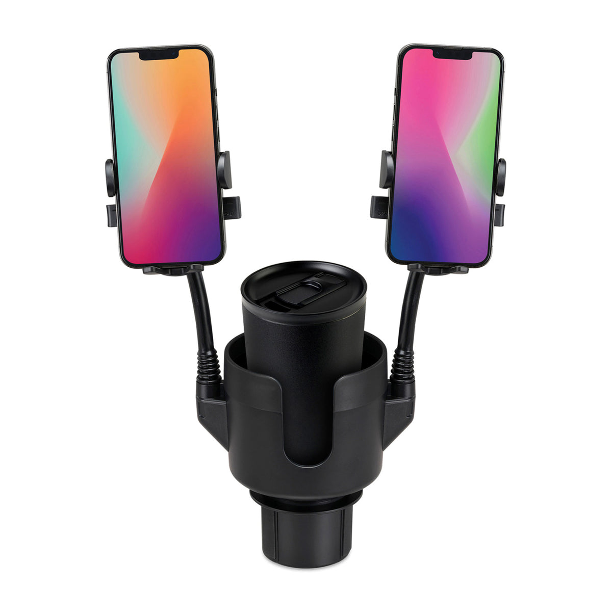 iLive Cup Holder Mount for Two Phones - Black - View 4