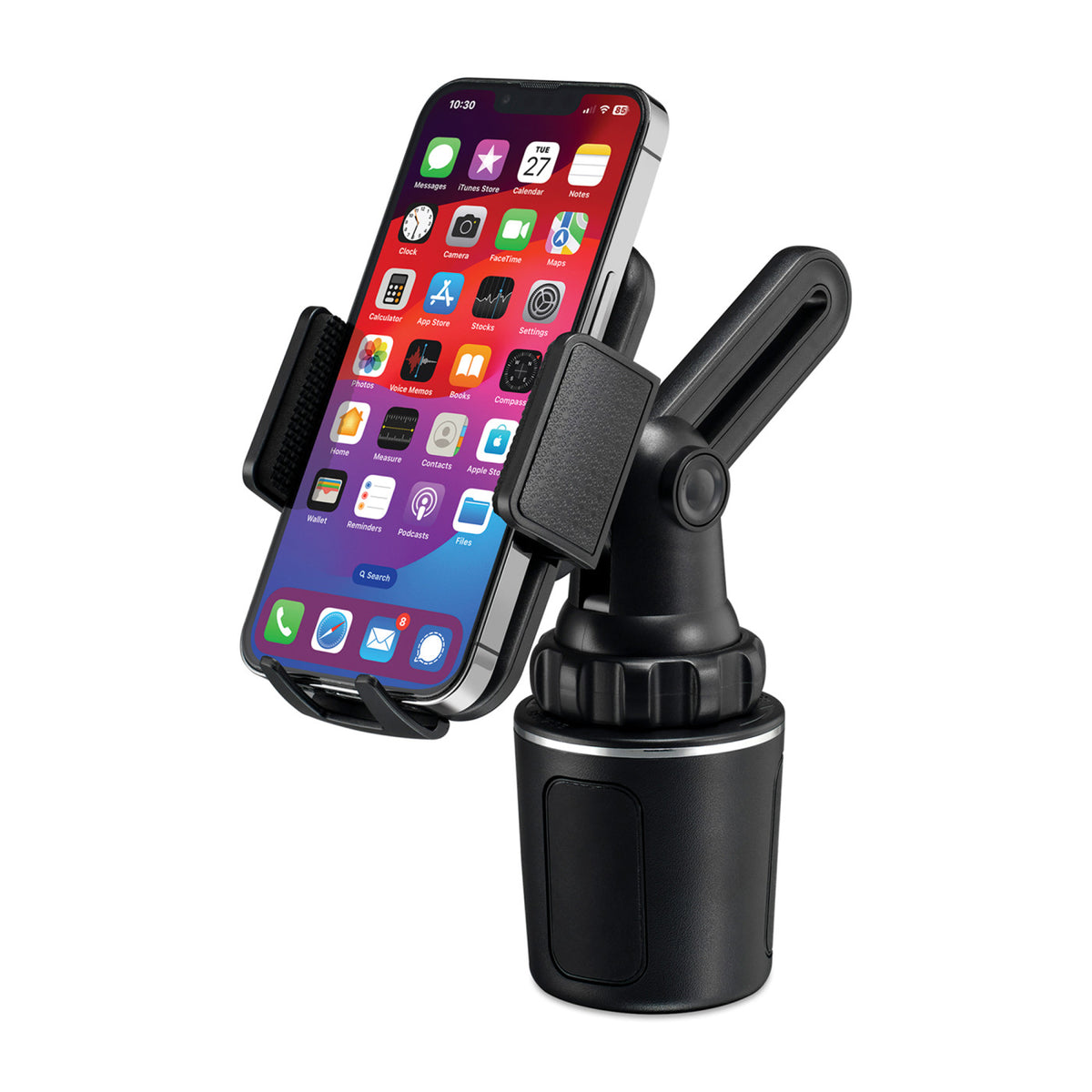 iLive Cup Holder Phone Mount with Long Arm - Black - View 6