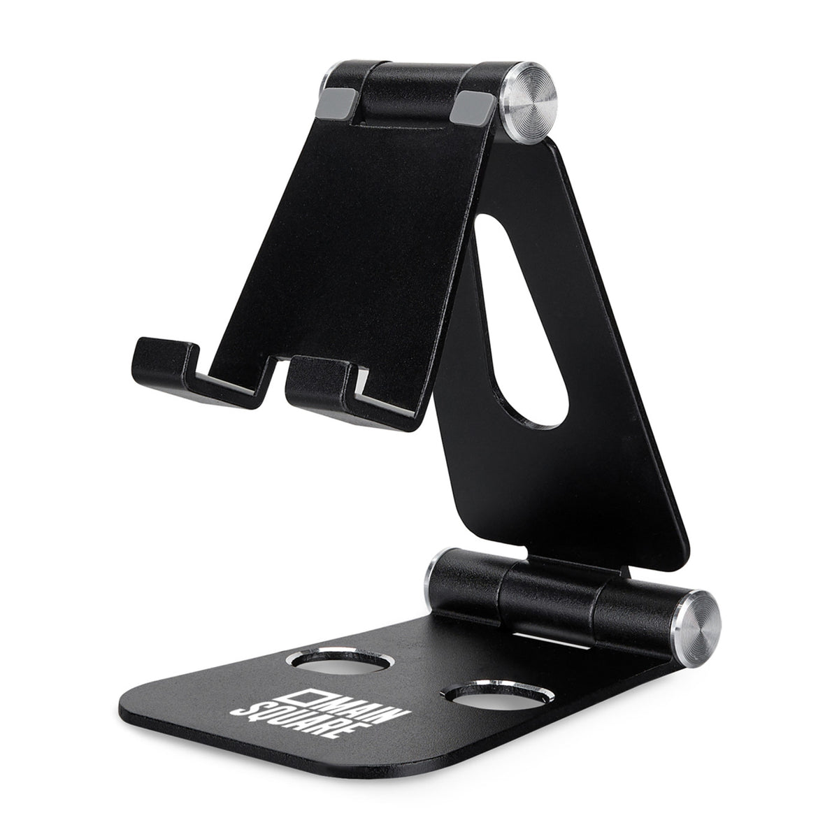 iLive Folding Aluminum Phone and Tablet Stand Laser Engraving - Black - View 1