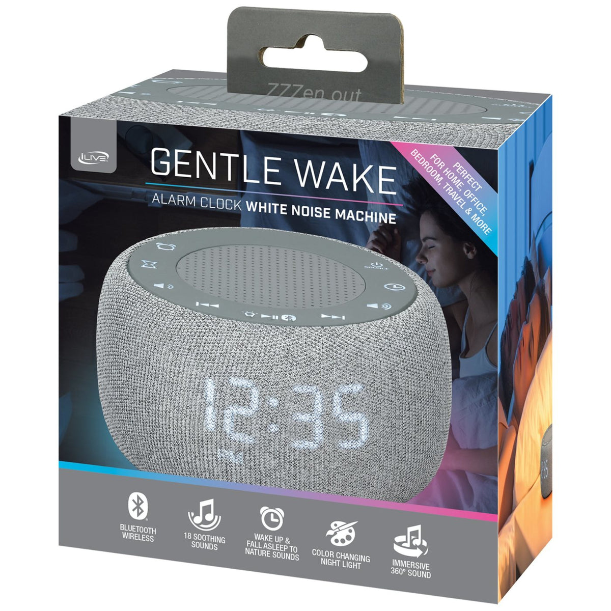 iLive Gentle Wake Alarm Clock and Sound Machine - Earl Grey - View 20