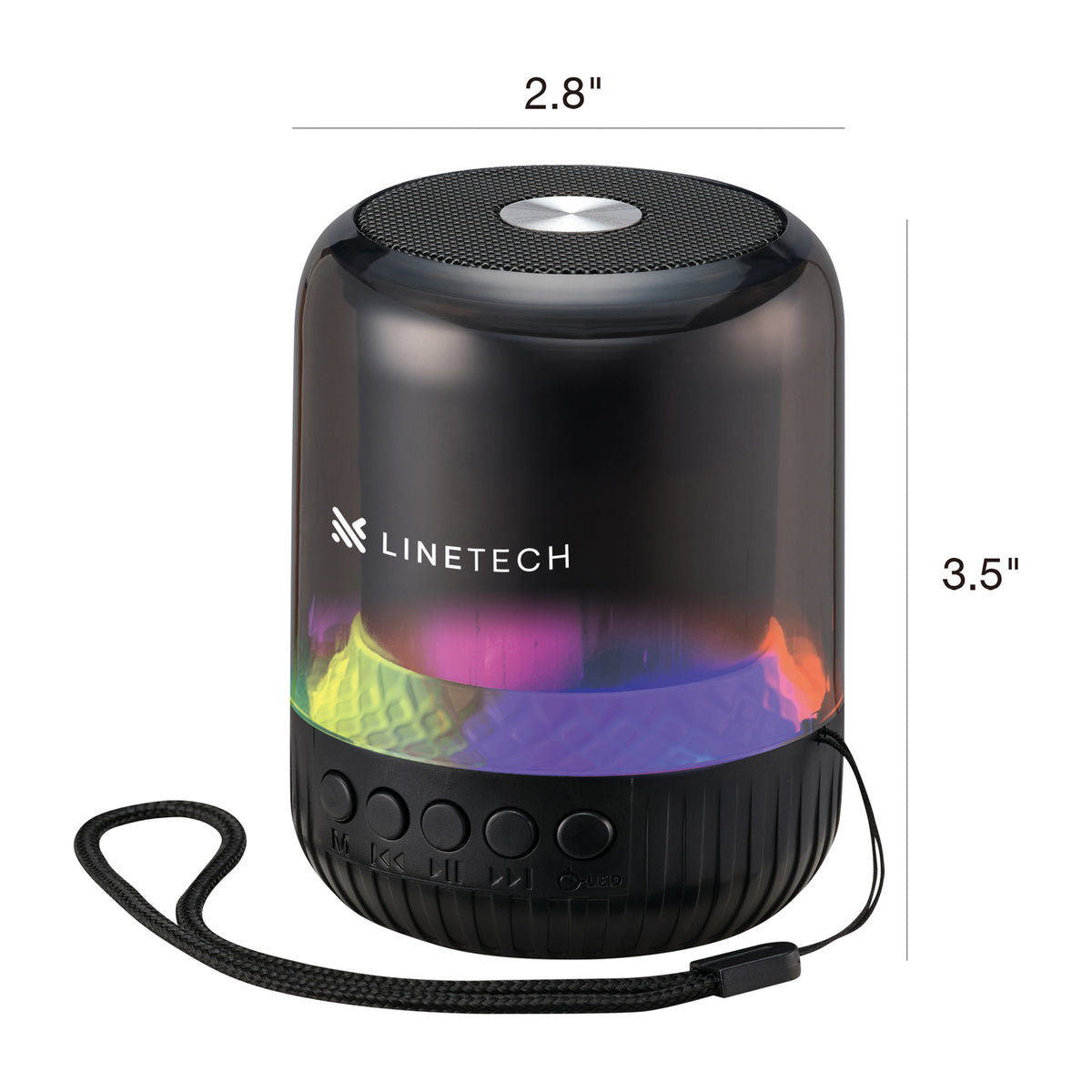 iLive Mini LED Speaker with Phone Stand - Black - View 5