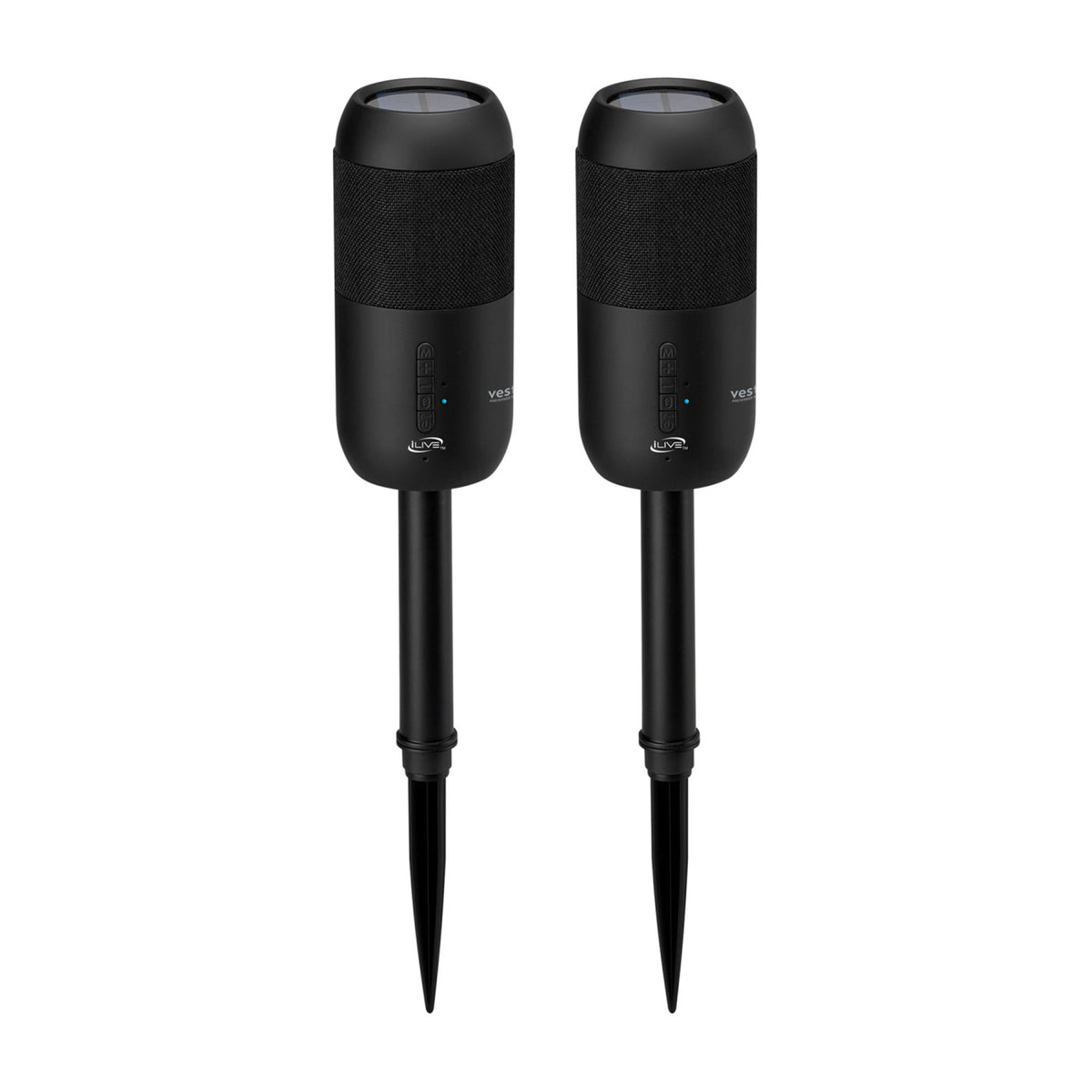 iLive Outdoor Bluetooth Stake Speakers, Set of 2 - Black - View 3
