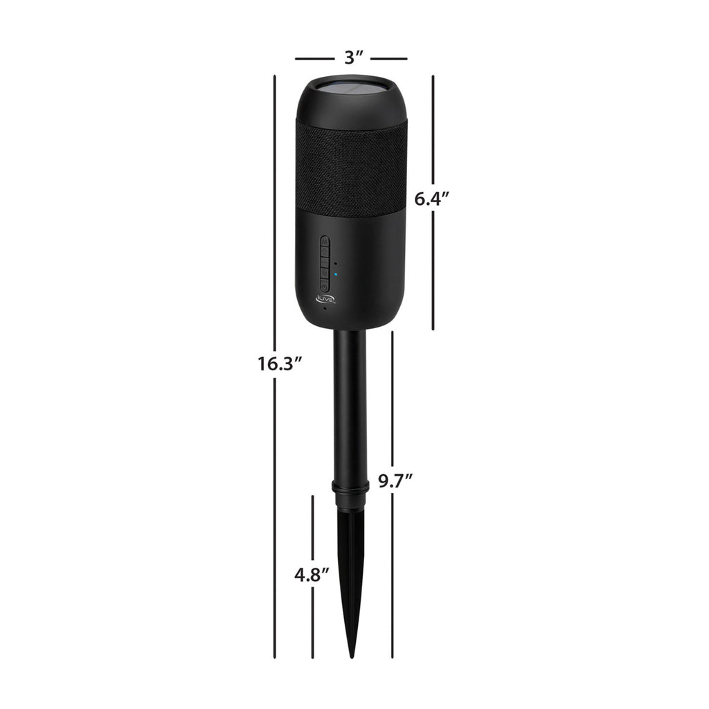 iLive Outdoor Bluetooth Stake Speakers, Set of 2 - Black - View 6