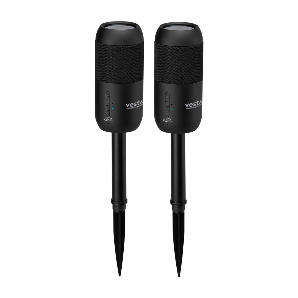 iLive Outdoor Bluetooth Stake Speakers, Set of 2 - Black - View 7