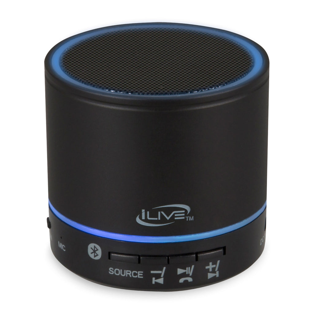iLive Palm Size Bluetooth Speaker with Lights - Black - View 1