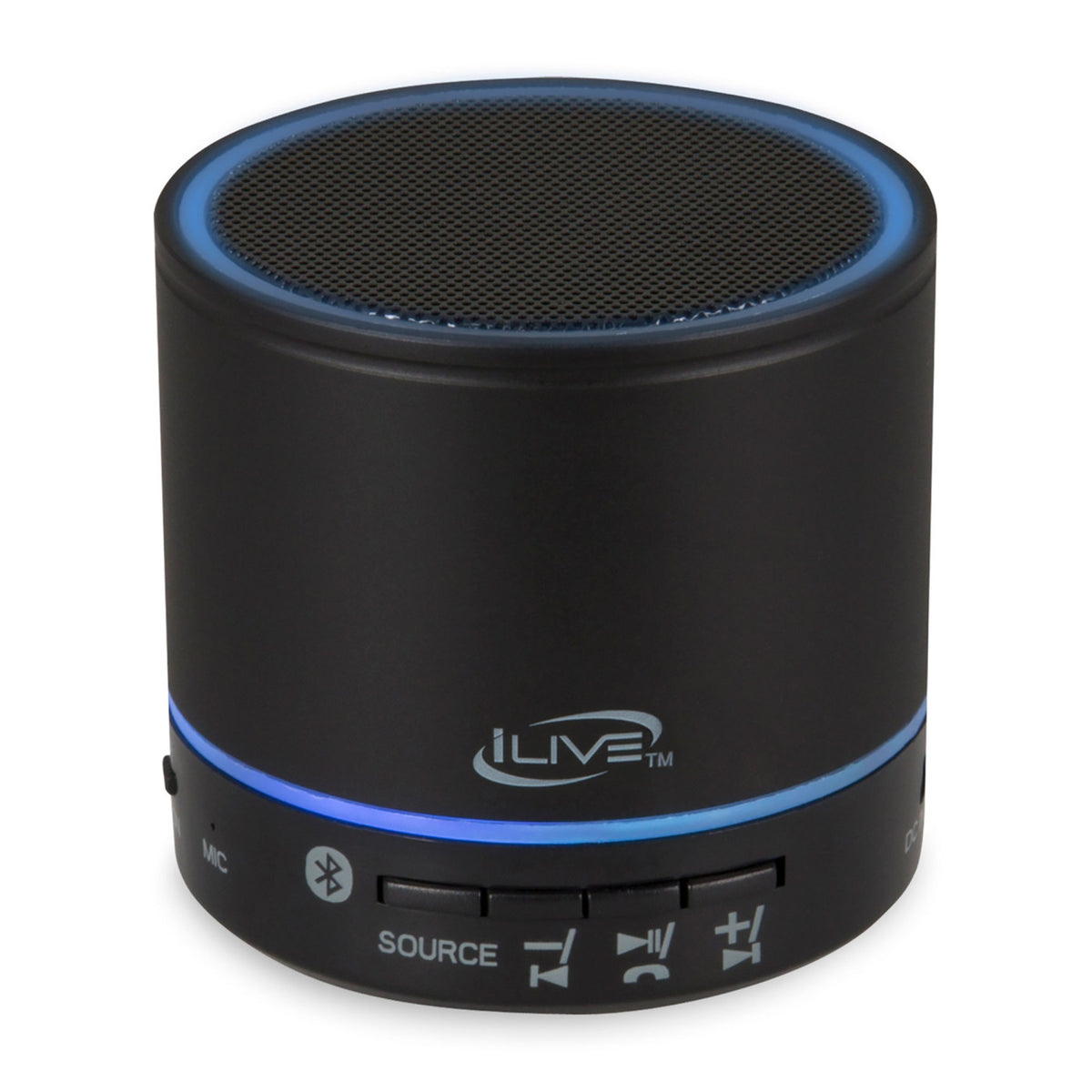iLive Palm Size Bluetooth Speaker with Lights - Black - View 1