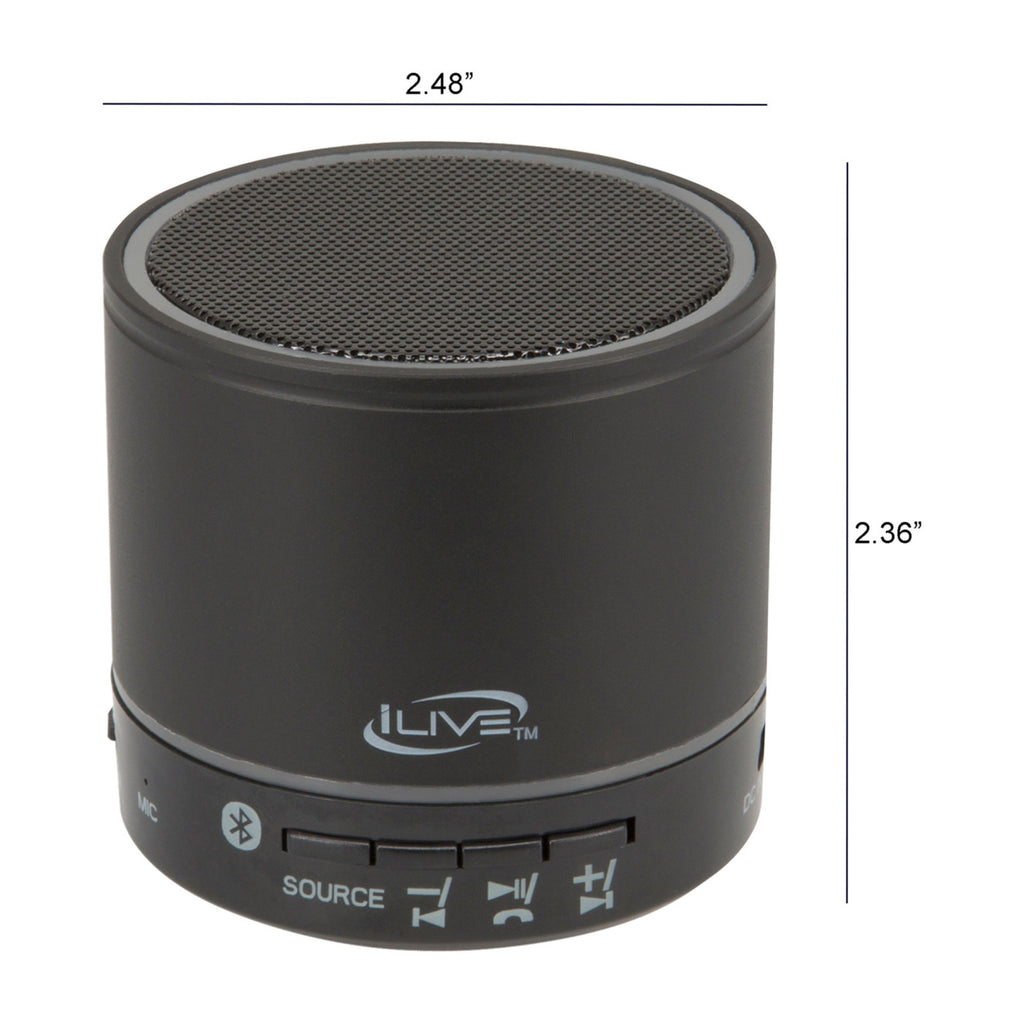 iLive Palm Size Bluetooth Speaker with Lights - Black - View 5