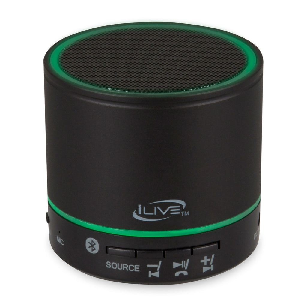iLive Palm Size Bluetooth Speaker with Lights - Black - View 6