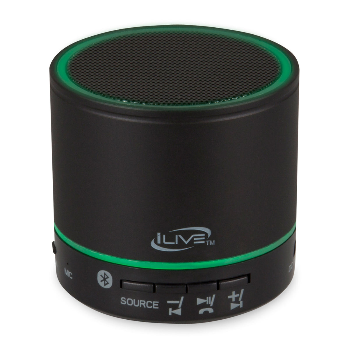 iLive Palm Size Bluetooth Speaker with Lights - Black - View 6