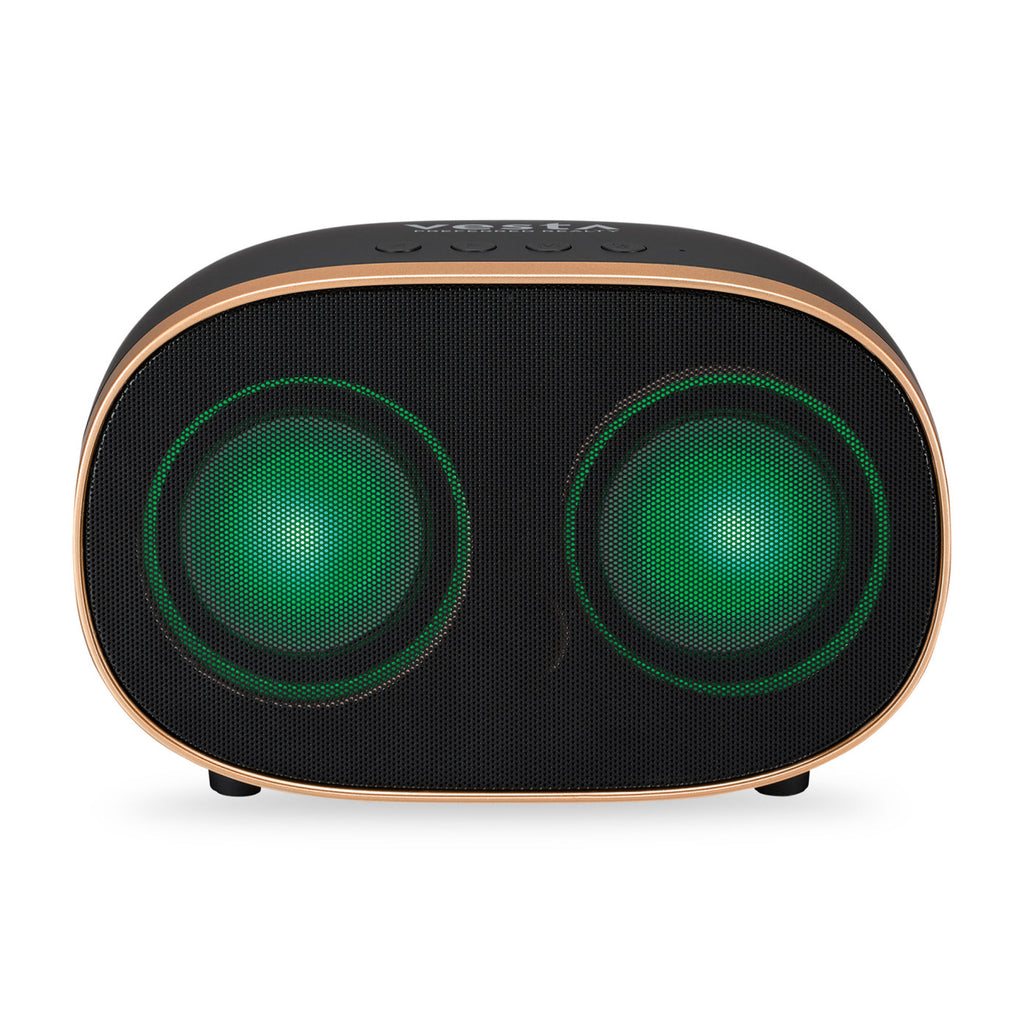 iLive Retro Bluetooth Speaker with LED Lights - Black - View 7
