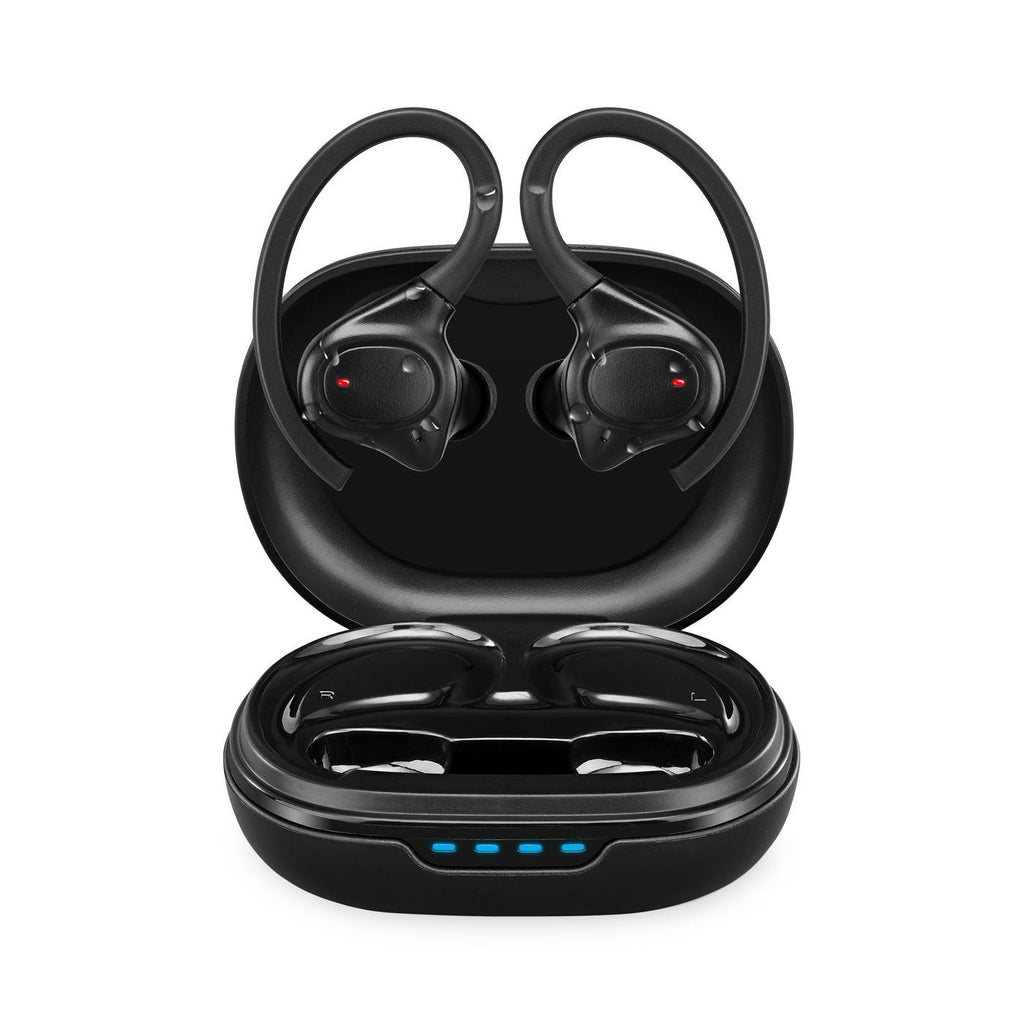 iLive Waterproof Sport Earbuds with Ear Hooks - Black - View 1