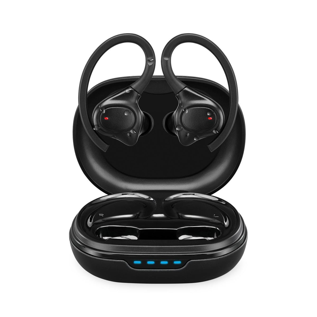 iLive Waterproof Sport Earbuds with Ear Hooks - Black - View 1
