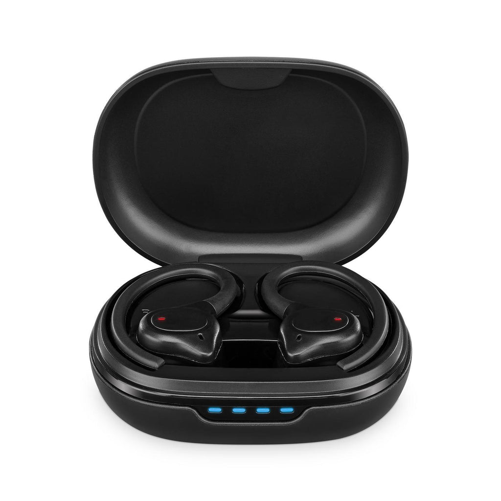 iLive Waterproof Sport Earbuds with Ear Hooks - Black - View 5