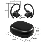iLive Waterproof Sport Earbuds with Ear Hooks - Black - View 9