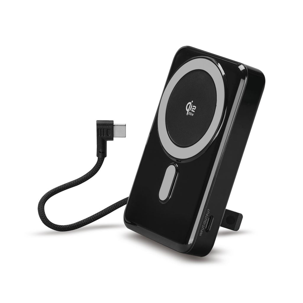 iLive Wireless Power Bank with Find My, 10,000 mAh Full Color - Black - View 4