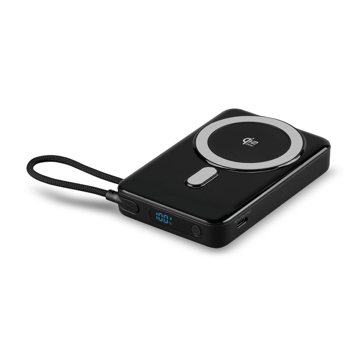 iLive Wireless Power Bank with Find My, 10,000 mAh Full Color - Black - View 5