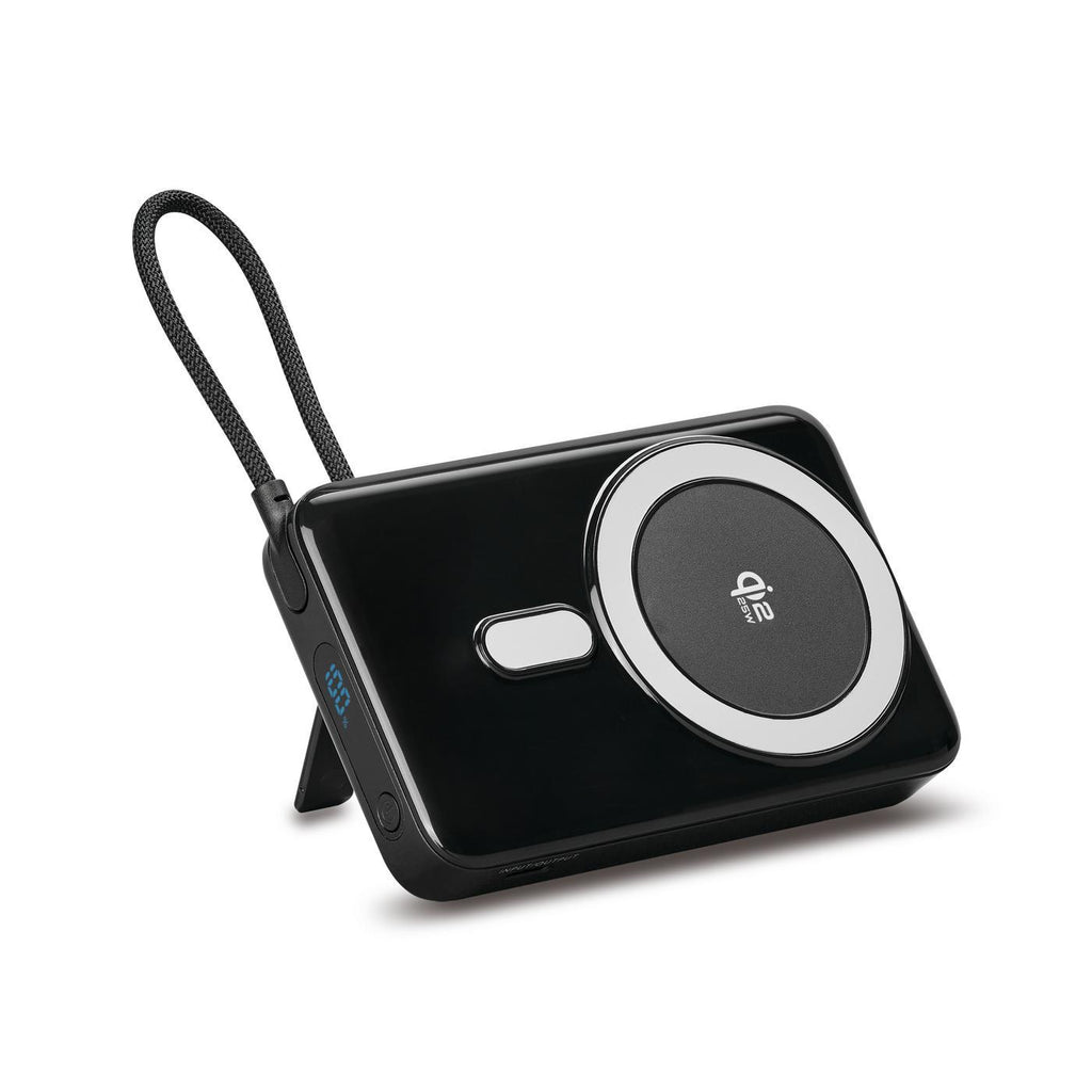 iLive Wireless Power Bank with Find My, 10,000 mAh Full Color - Black - View 7