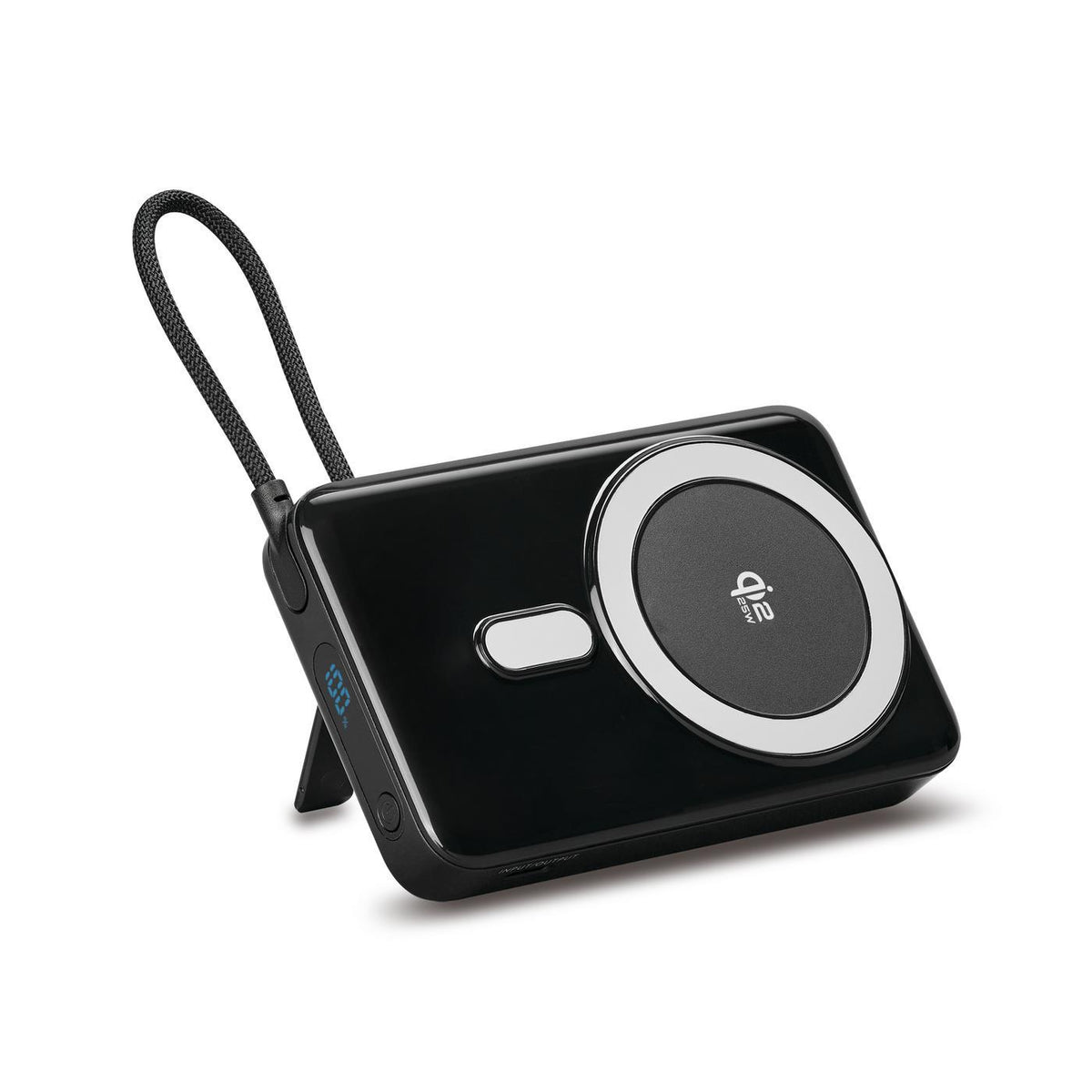iLive Wireless Power Bank with Find My, 10,000 mAh Full Color - Black - View 7