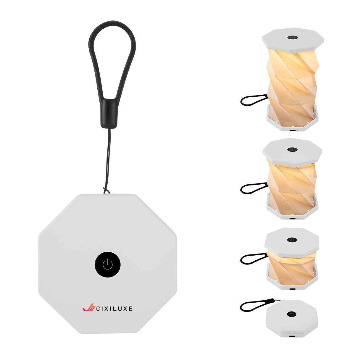 Illumates Folding Lamp, Mini - White - Full Color