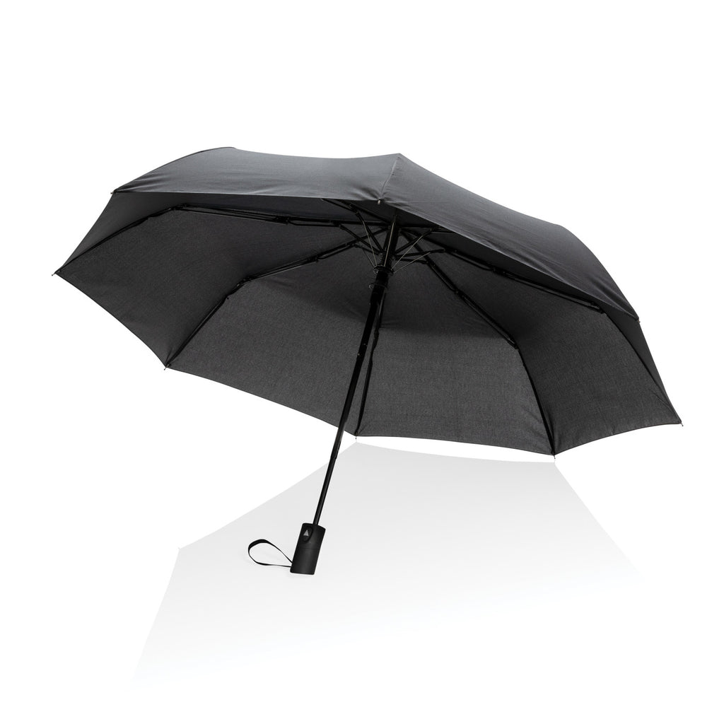 Impact Mini Auto Open Umbrella, 21 Inch Transfer - Black - View 1