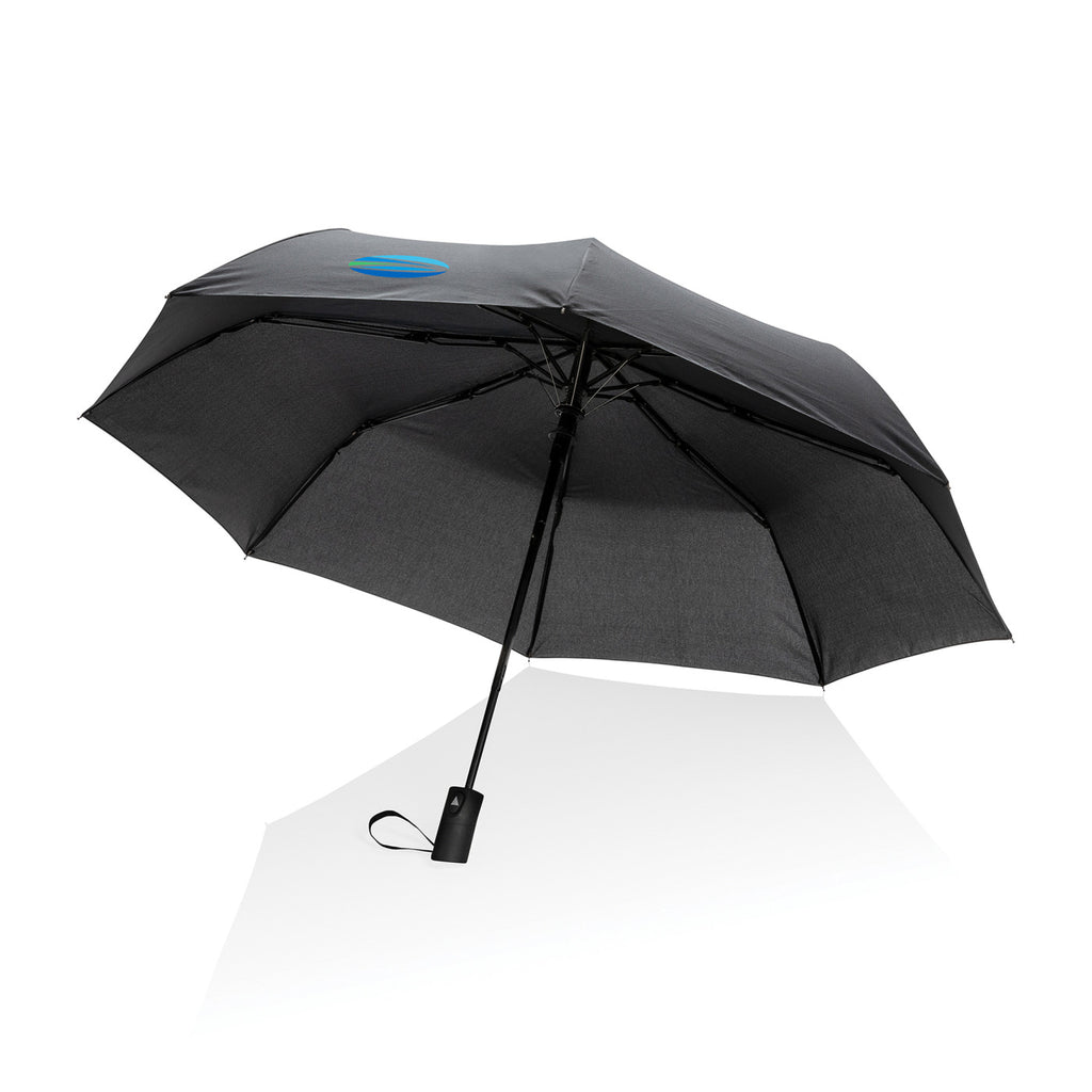 Impact Mini Auto Open Umbrella, 21 Inch Transfer - Black - View 3
