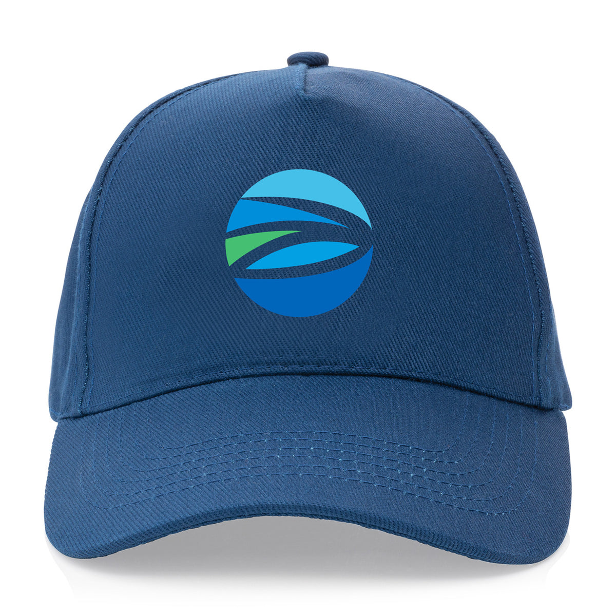 Impact Recycled Cotton Cap, 5 Panel Embroidery - Navy - View 2