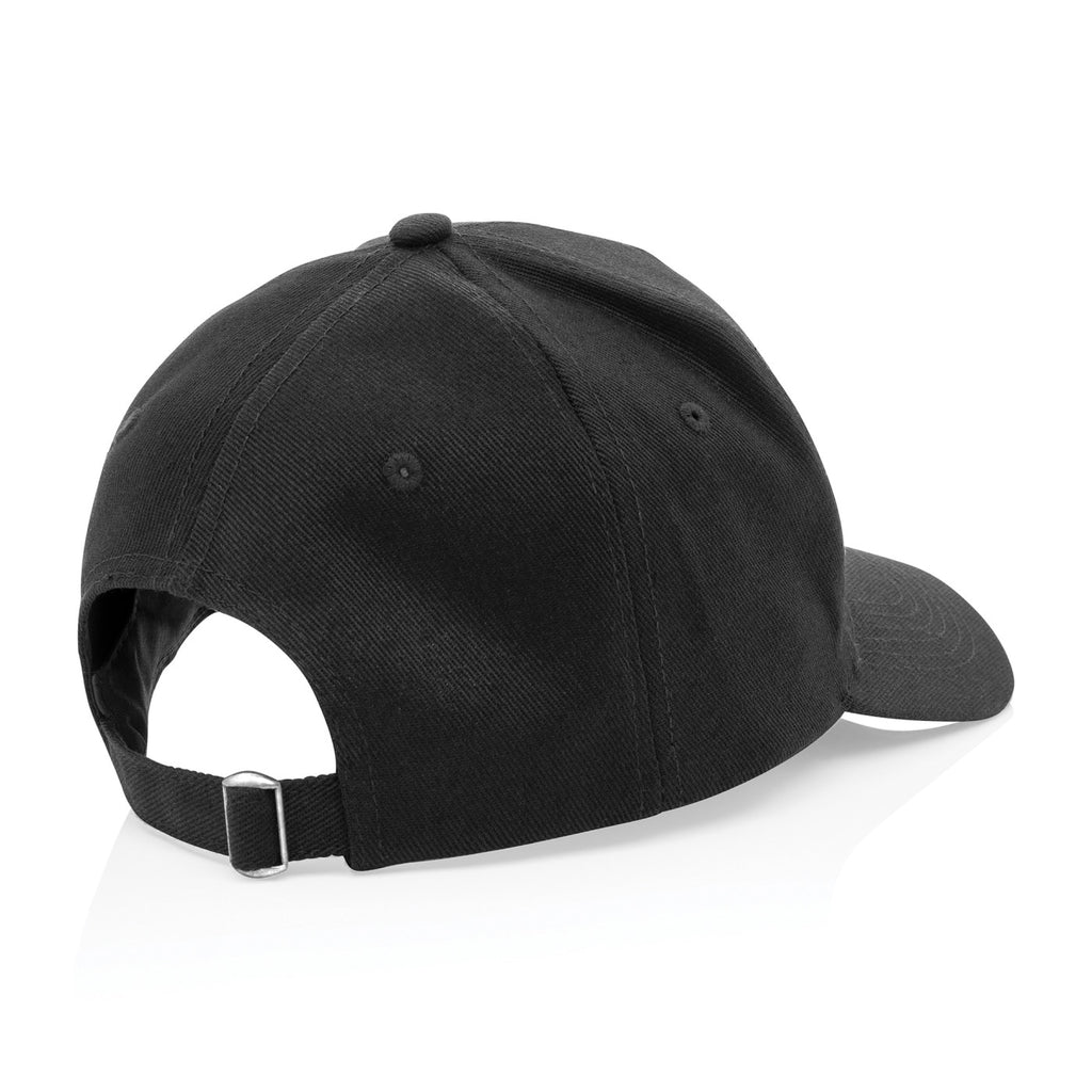 Impact Recycled Cotton Cap, 5 Panel Transfer - Black - View 8