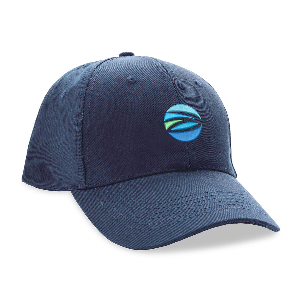 Impact Recycled Cotton Cap, 6 Panel Embroidery - Navy - View 1