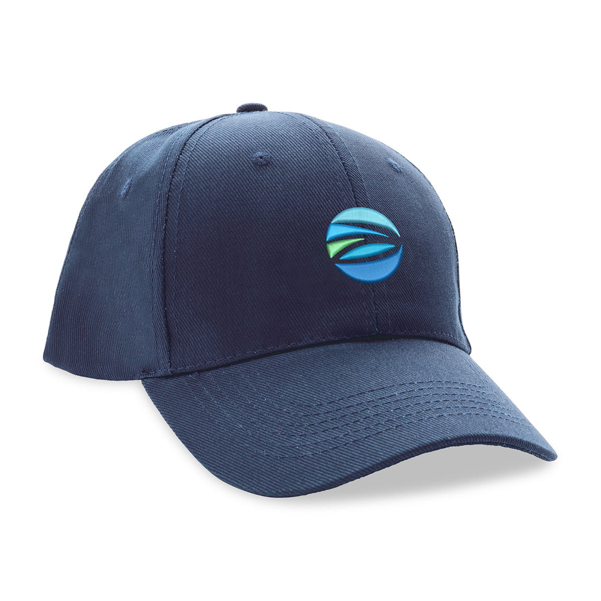 Impact Recycled Cotton Cap, 6 Panel Embroidery - Navy - View 1