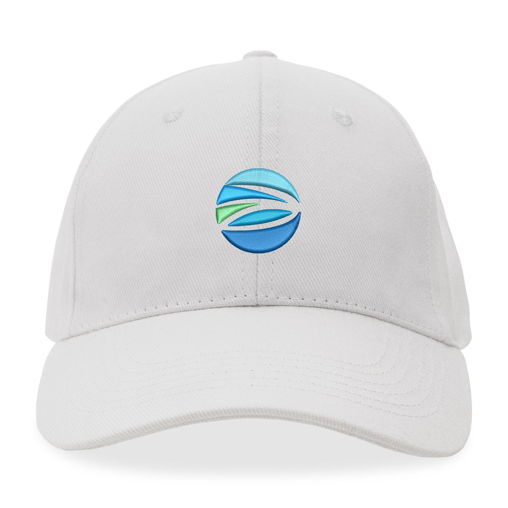 Impact Recycled Cotton Cap, 6 Panel Embroidery - White - View 9