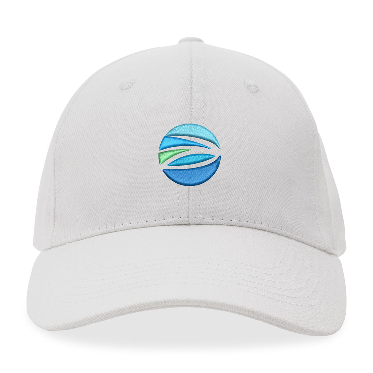 Impact Recycled Cotton Cap, 6 Panel Embroidery - White - View 9
