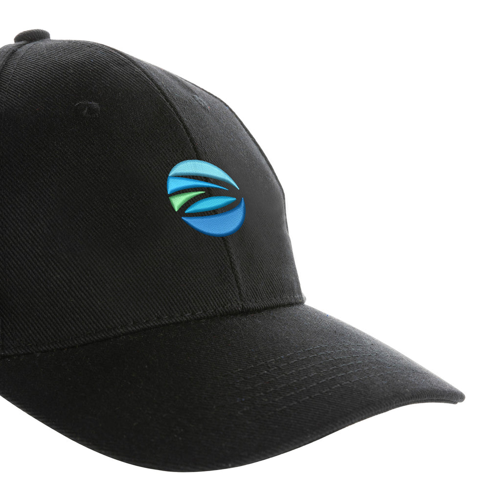 Impact Recycled Cotton Cap, 6 Panel Transfer - Black - View 3