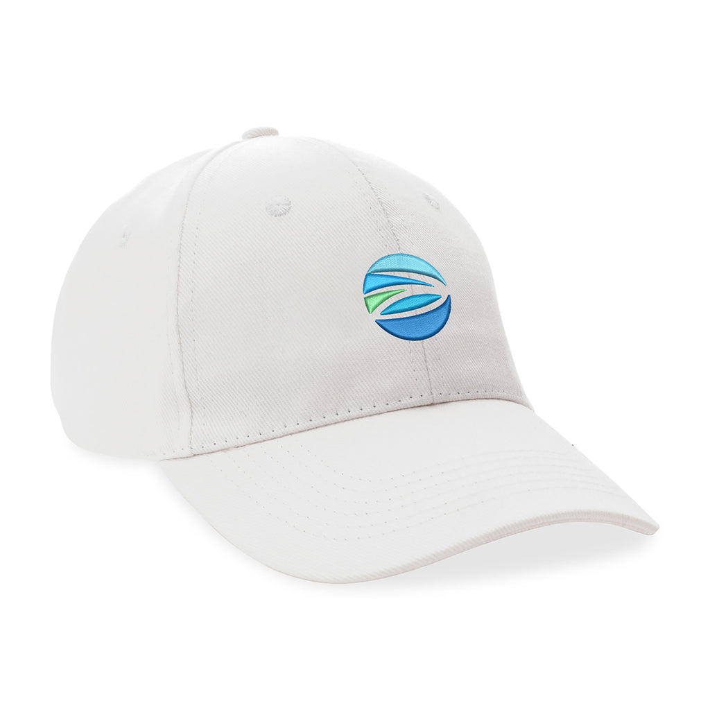 Impact Recycled Cotton Cap, 6 Panel Transfer - White - View 1