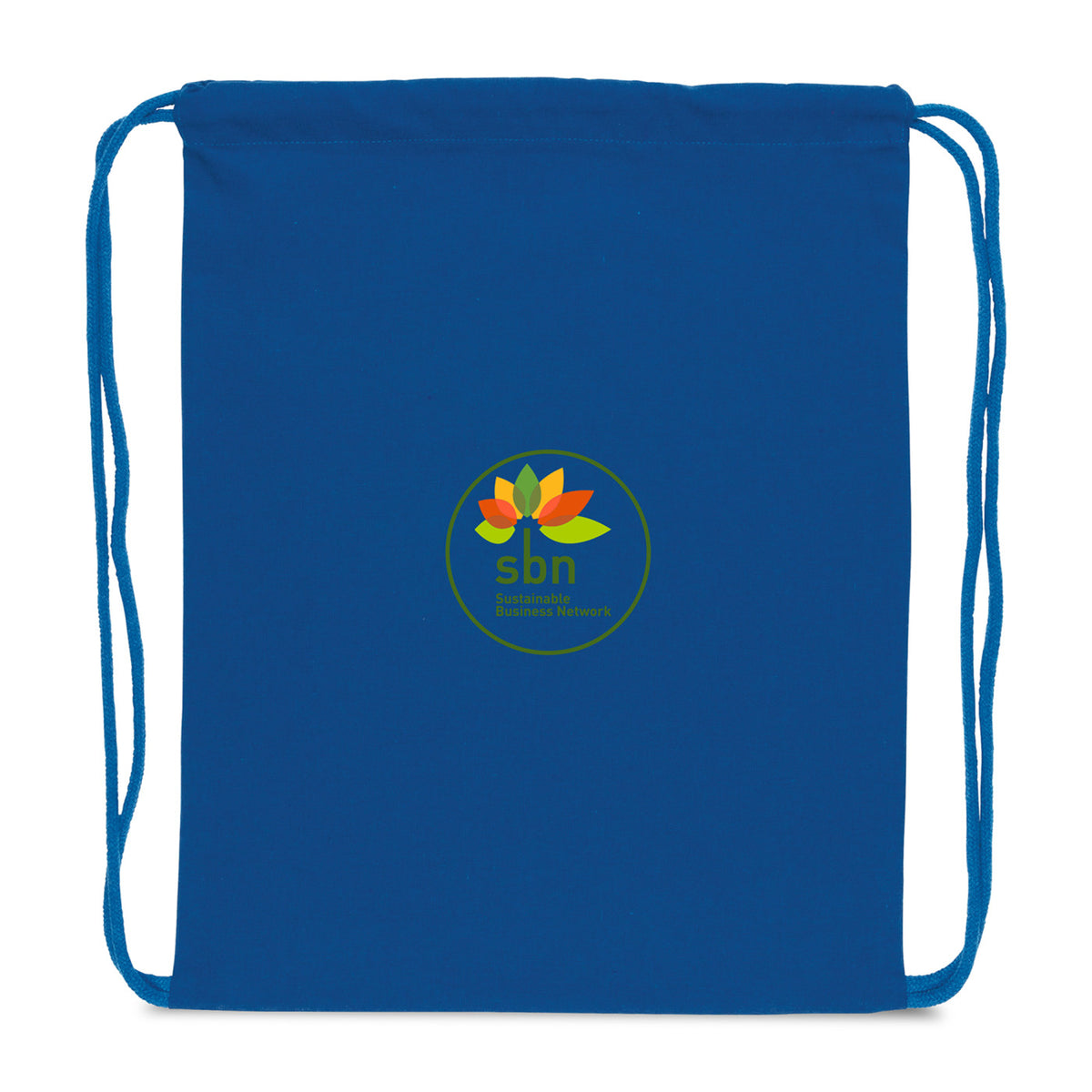 Impact Recycled Cotton Drawstring Backpack, 145 gsm - Blue - View 2