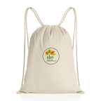 Impact Recycled Cotton Drawstring Backpack, 145 gsm Embroidery - Off White - View 1