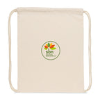 Impact Recycled Cotton Drawstring Backpack, 145 gsm Embroidery - Off White - View 2