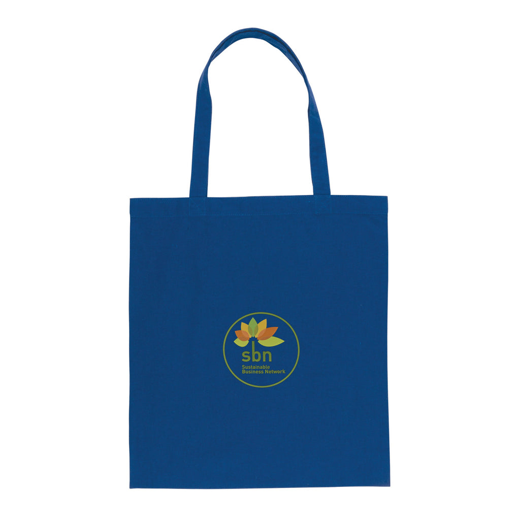 Impact Recycled Cotton Tote with Gusset, 145 gsm Embroidery - Blue - View 1