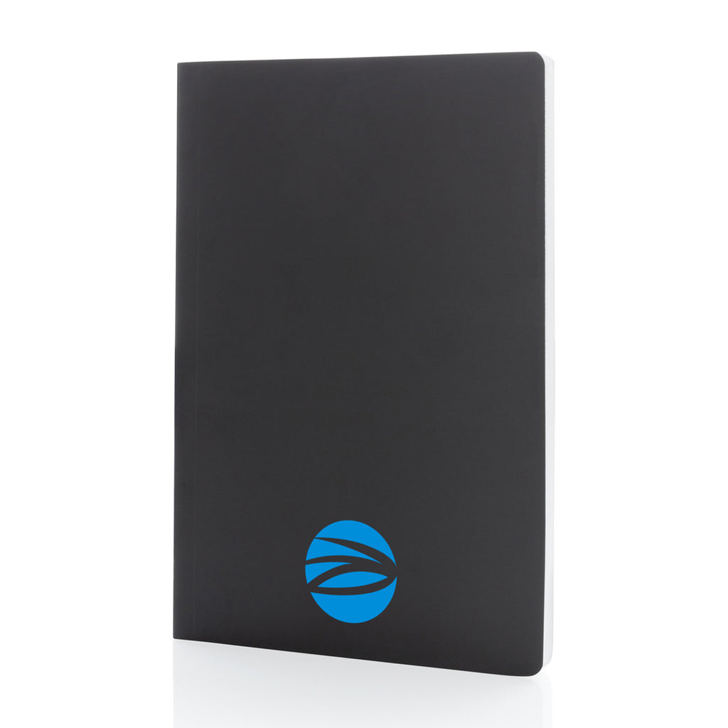 Impact Stone Paper Notebook with Soft Cover, A5 - Black - View 2