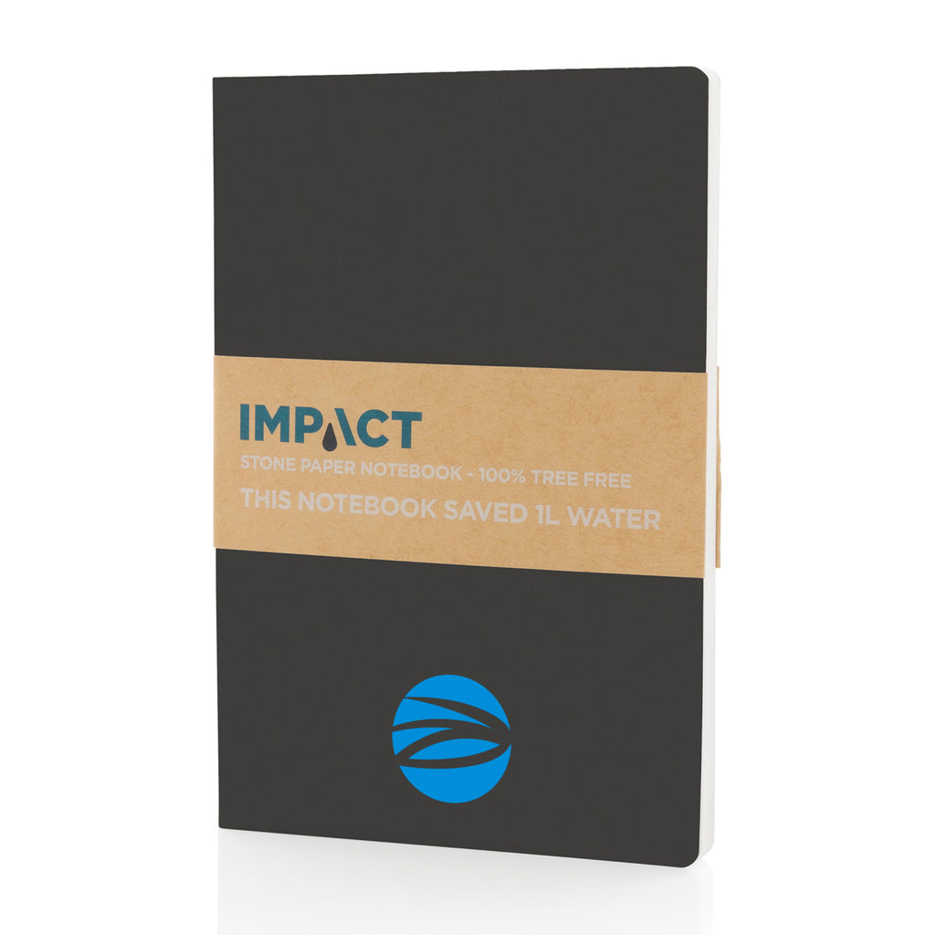Impact Stone Paper Notebook with Soft Cover, A5 - Black - View 3