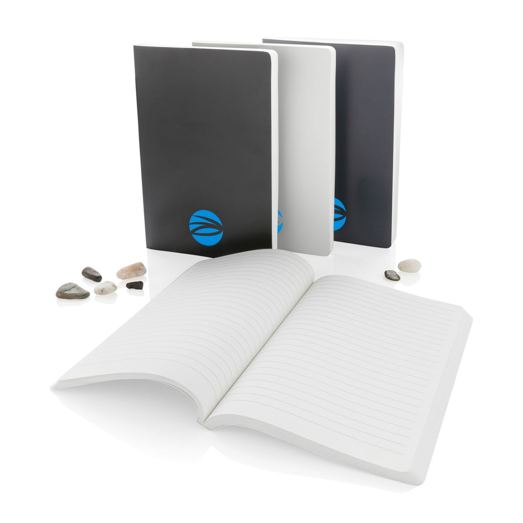 Impact Stone Paper Notebook with Soft Cover, A5 - Black - View 6