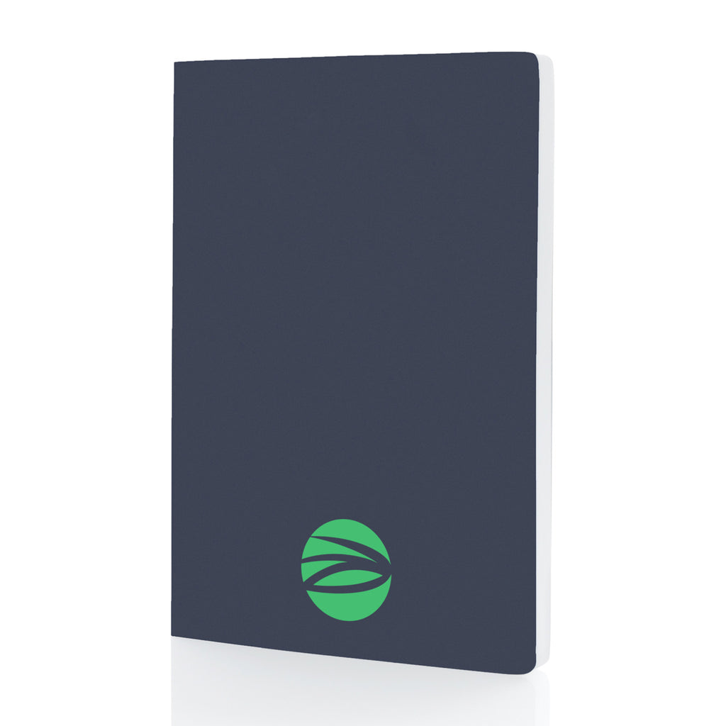 Impact Stone Paper Notebook with Soft Cover, A5 - Navy - View 2