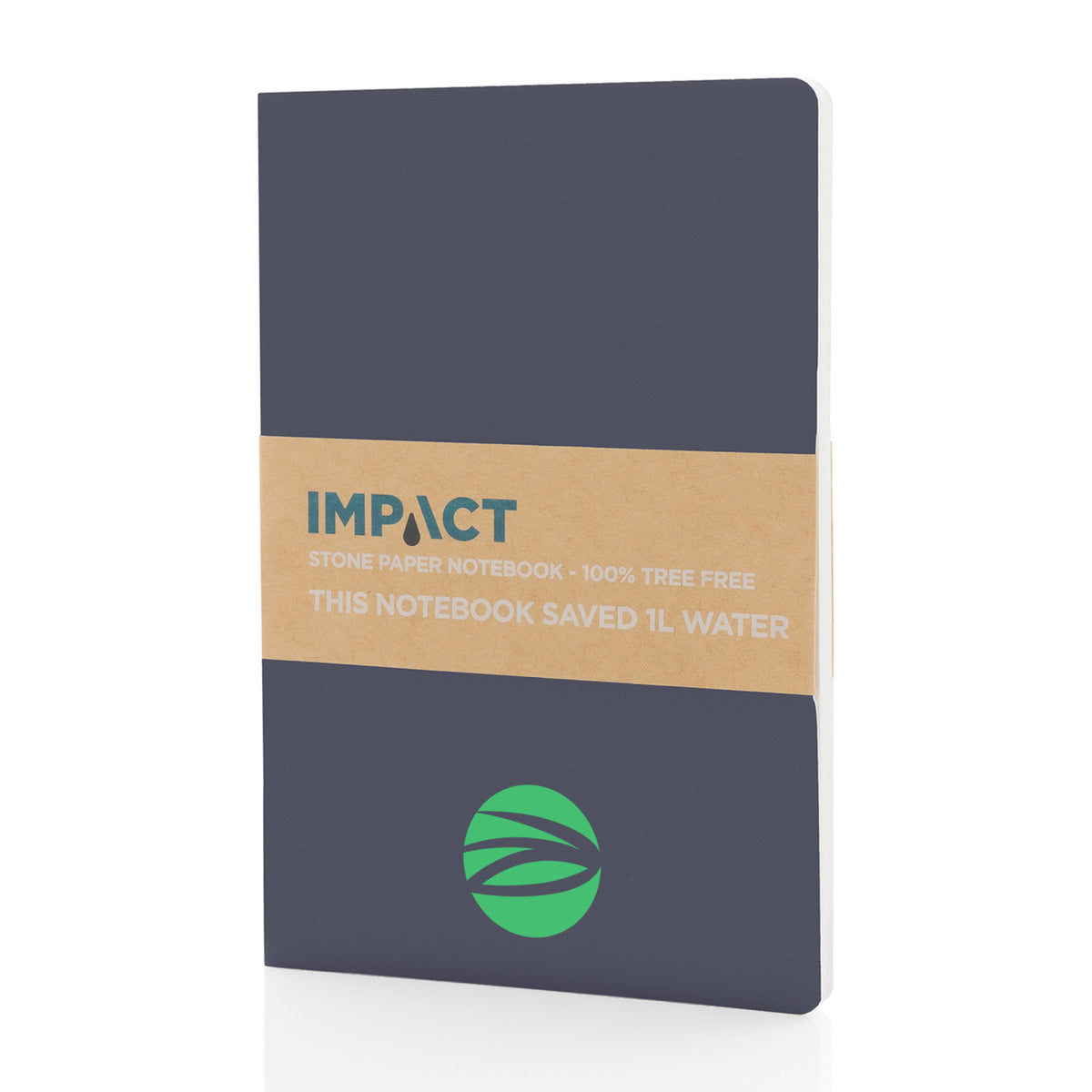 Impact Stone Paper Notebook with Soft Cover, A5 - Navy - View 4