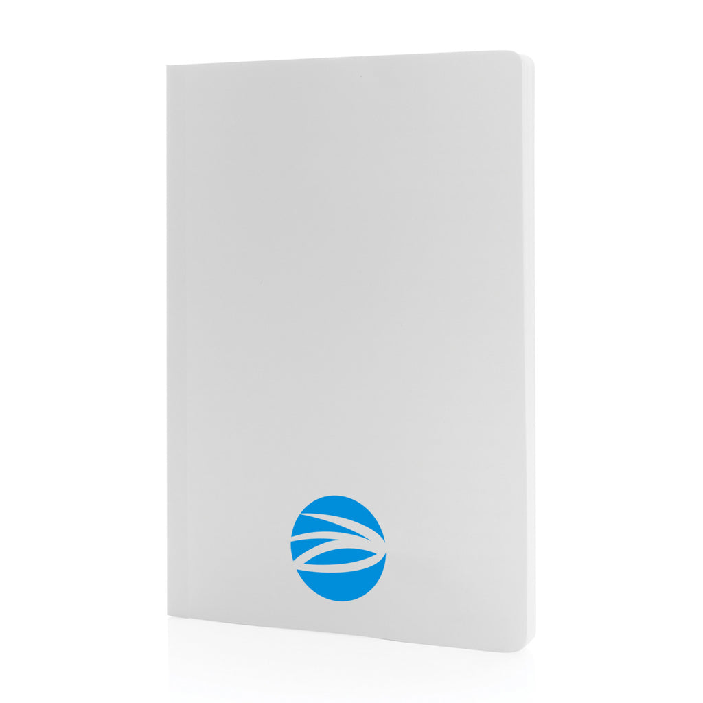 Impact Stone Paper Notebook with Soft Cover, A5 - White - View 2