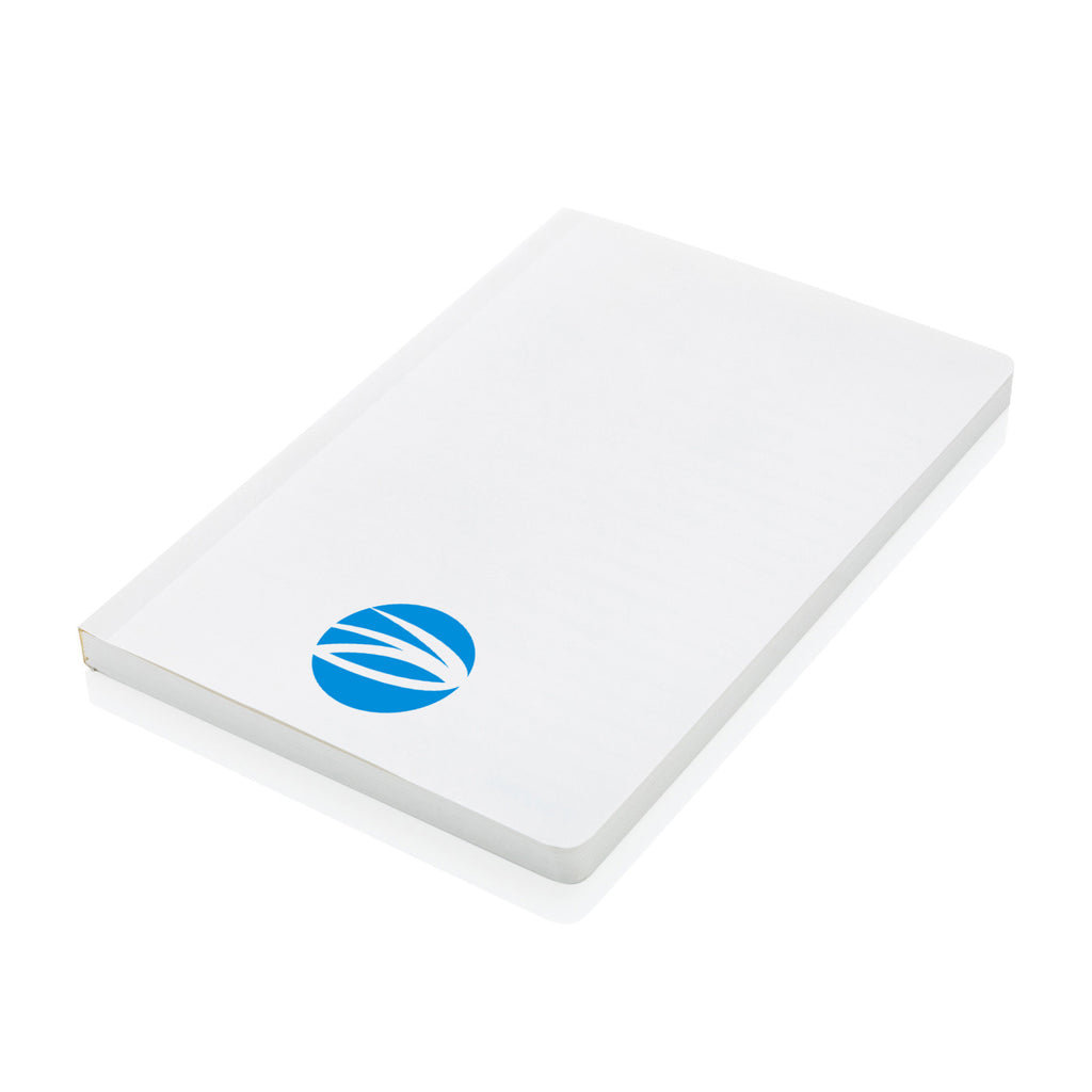 Impact Stone Paper Notebook with Soft Cover, A5 - White - View 4