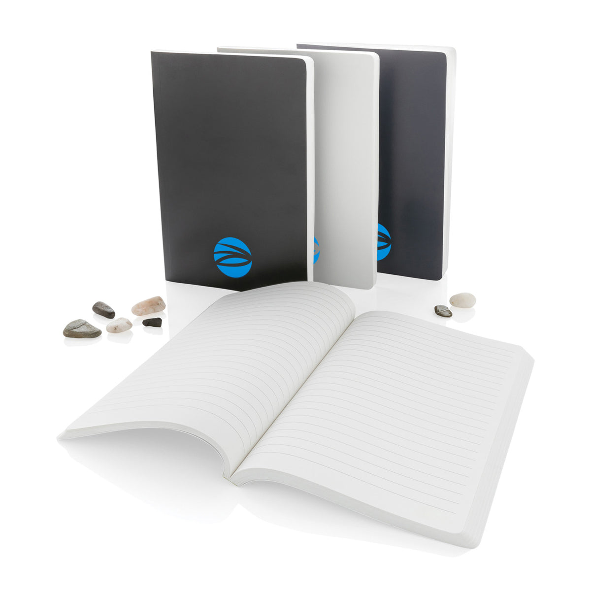 Impact Stone Paper Notebook with Soft Cover, A5 - White - View 6