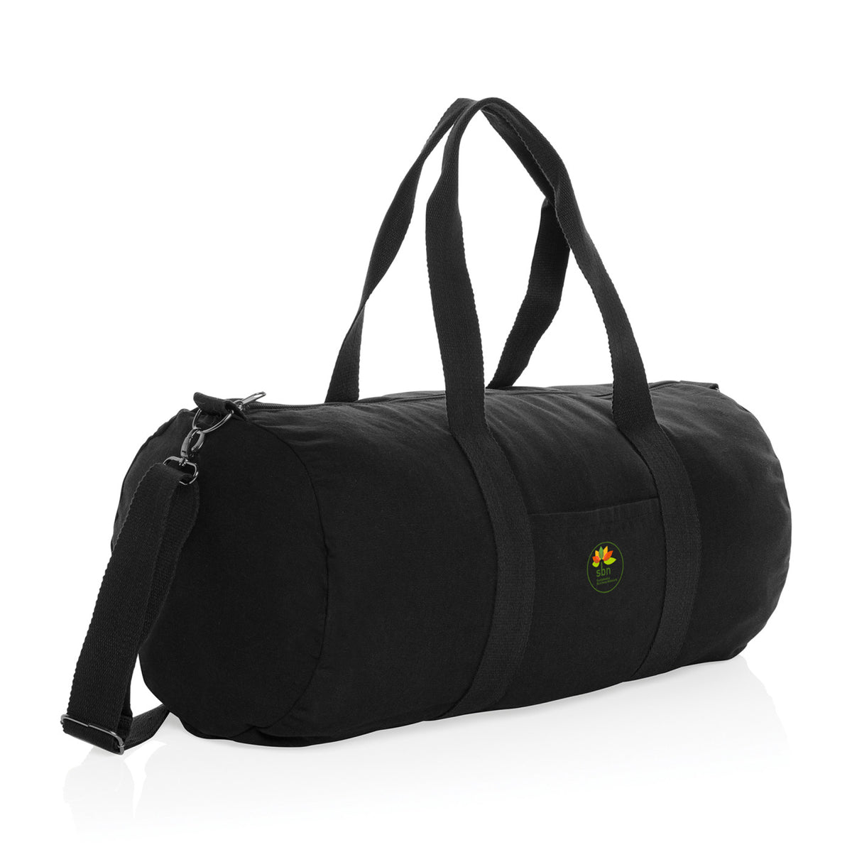 Impact Undyed Recycled Canvas Duffel, 285 gsm Embroidery - Black - View 2