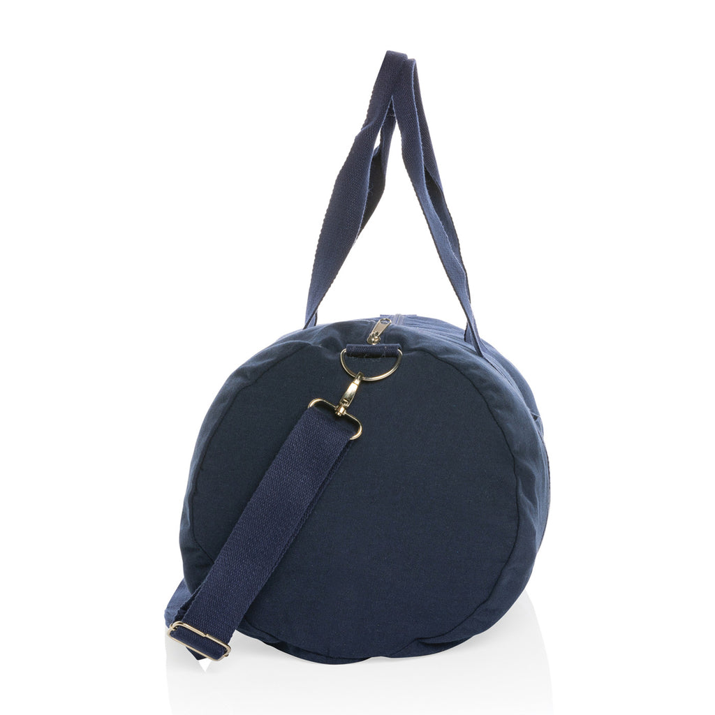 Impact Undyed Recycled Canvas Duffel, 285 gsm Embroidery - Navy - View 3