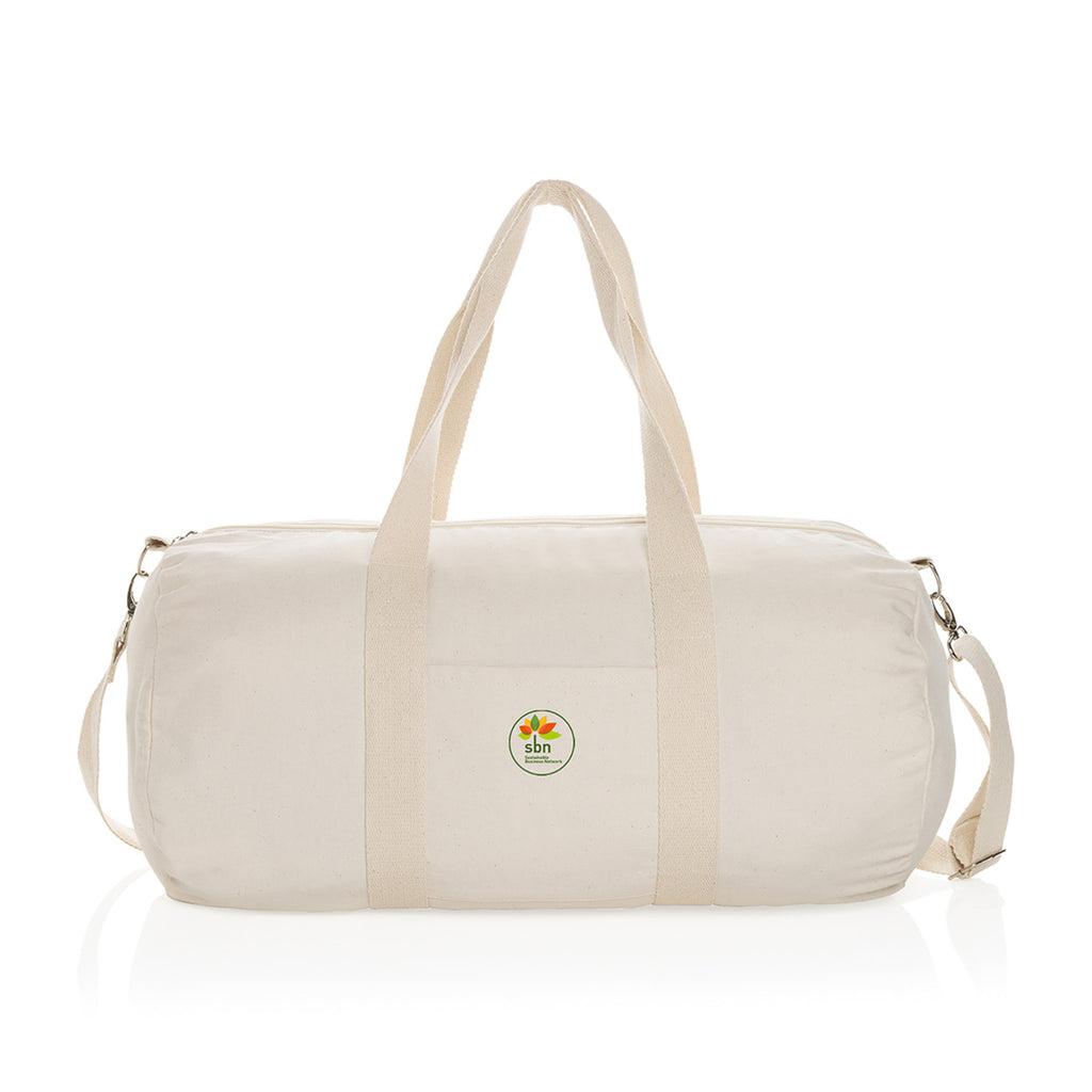 Impact Undyed Recycled Canvas Duffel, 285 gsm Embroidery - Off White - View 1