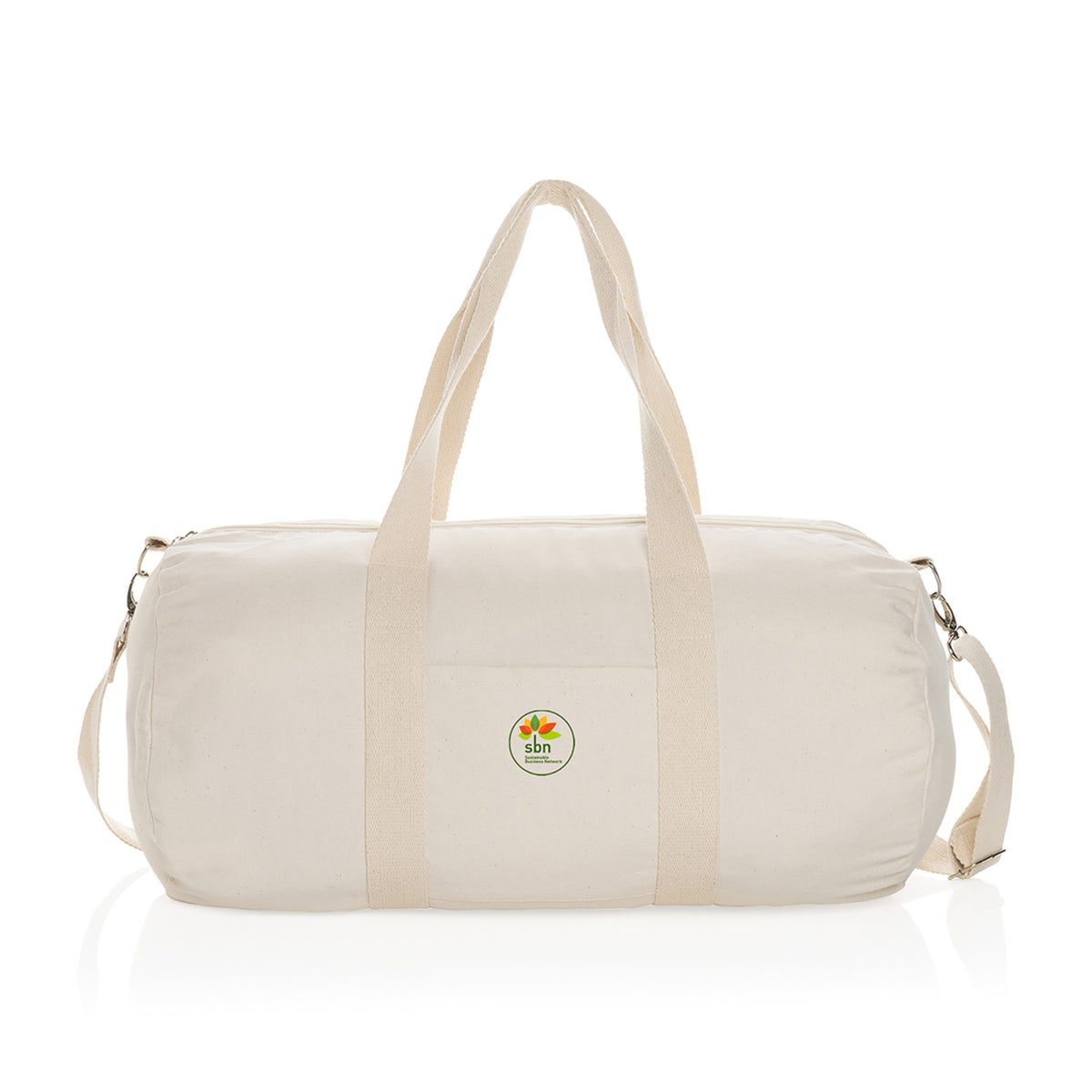 Impact Undyed Recycled Canvas Duffel, 285 gsm Embroidery - Off White - View 1